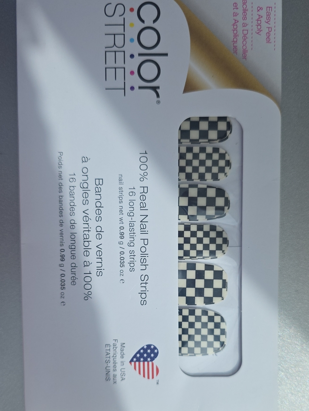 Color Street Black & White Checkerboard Nail Strips Check Yourself